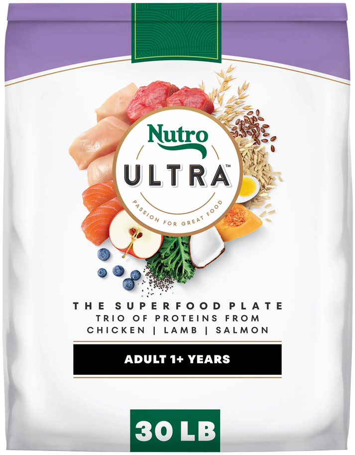 Nutro Ultra Trio of Proteins from Chicken, Lamb & Salmon Adult Dry Dog Food 30-lb