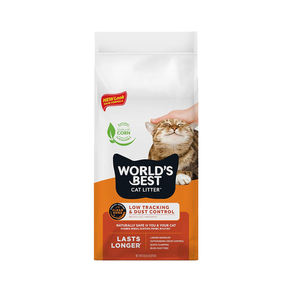 Front of World's Best Cat Litter Low Tracking & Dust Control Multiple Cat Unscented Formula 8-lb