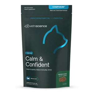 Front of VetriScience Composure Cat Calming Chews Chicken Flavor 30 Count