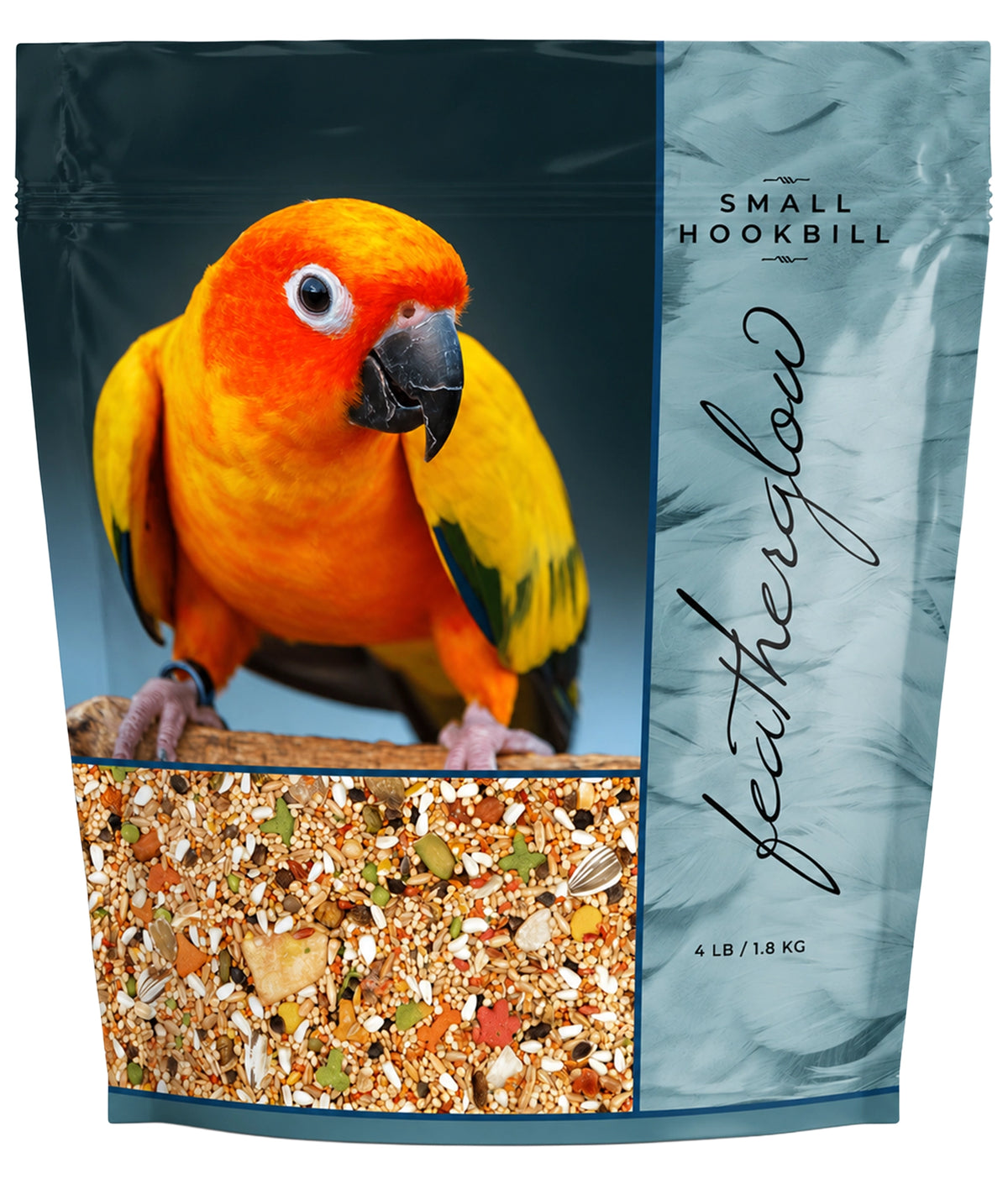 Front of Volkman Seed Company Featherglow Small Hookbill Treat 4-lb
