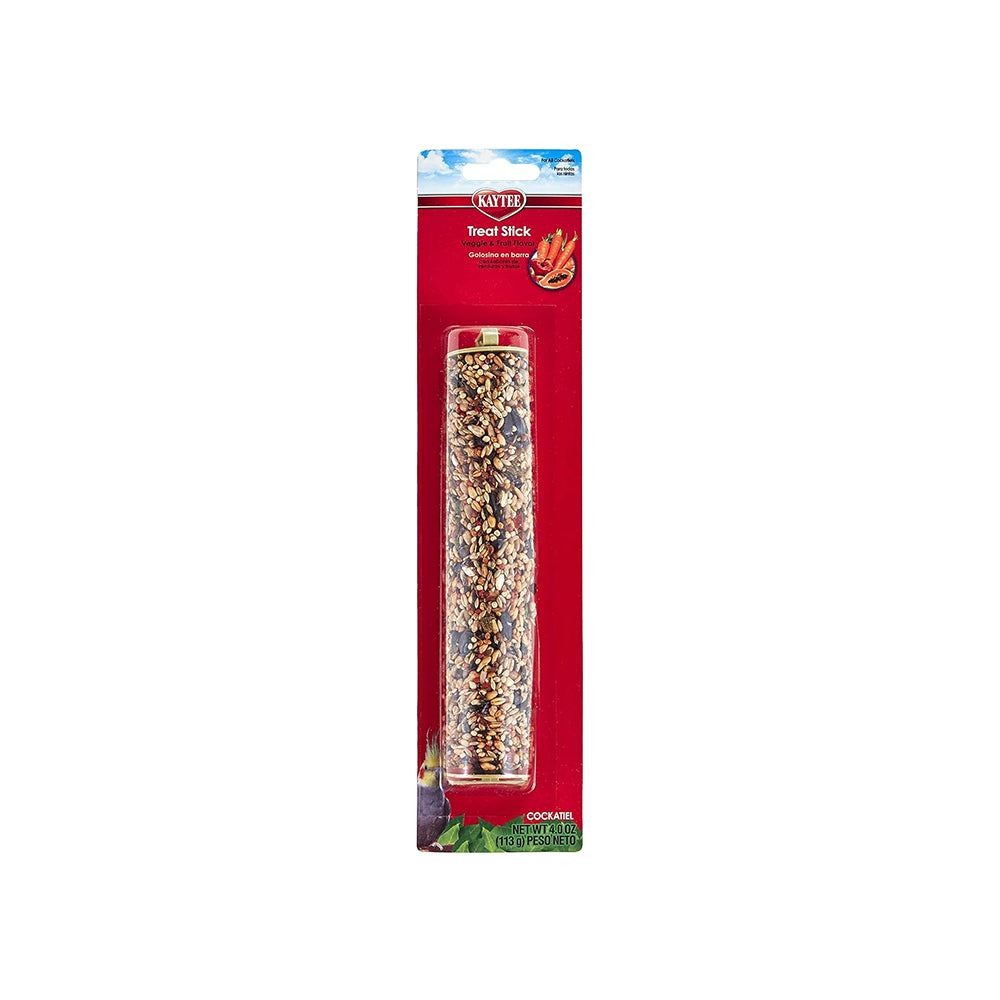 Kaytee Fruit & Veggie Flavor Treat Stick for Cockatiel 4-oz, Kwik Pets