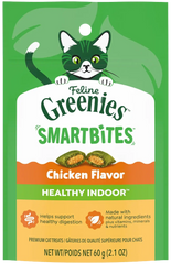 Greenies Feline SmartBites Healthy Indoor Chicken Cat Treats 2.1-oz
