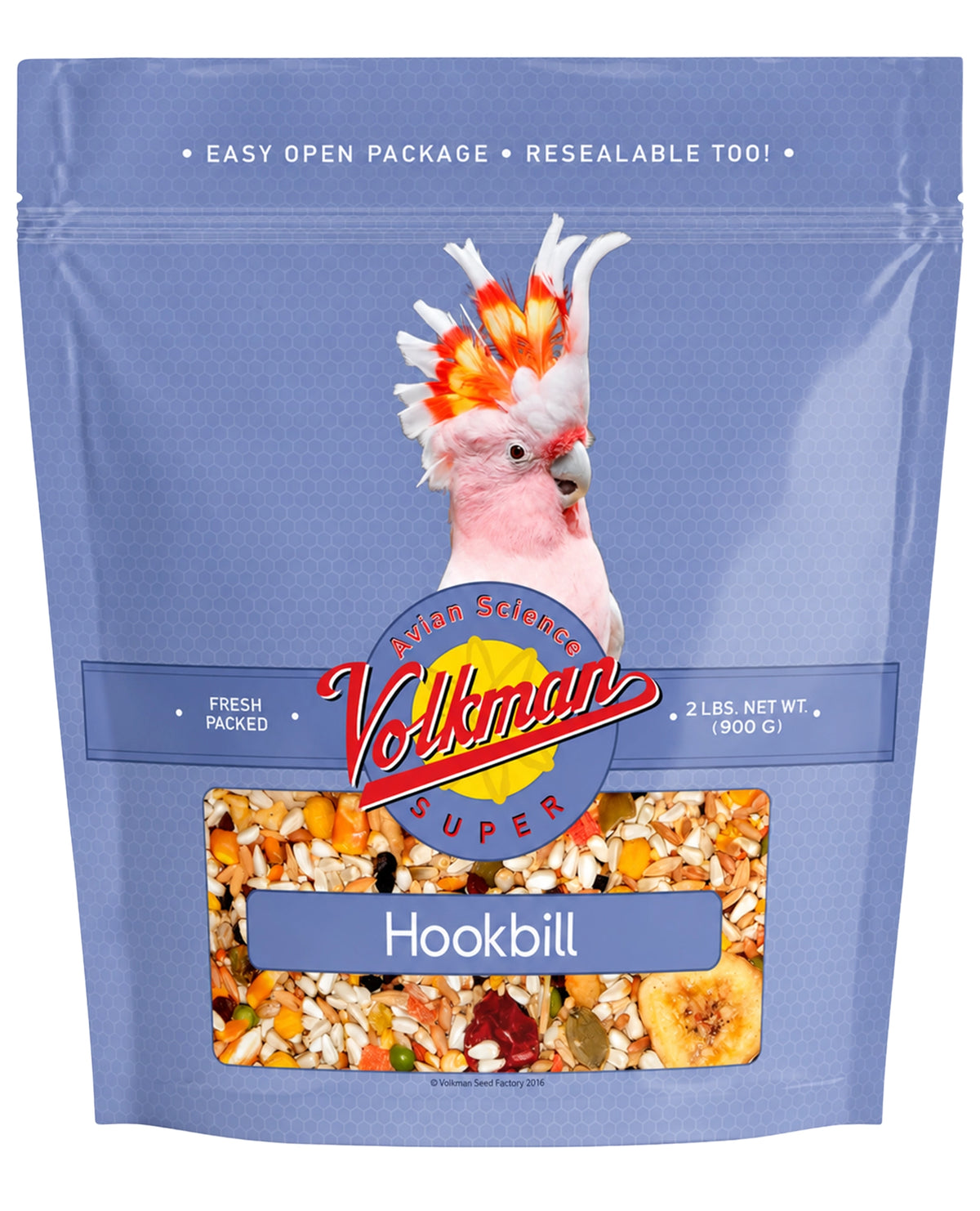 Front of Volkman Seed Company Avian Science Super Hookbill Bird Treat 2-lb