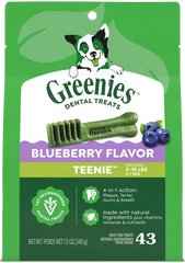 Greenies Blueberry Dog Dental Treats Teenie 12-oz 43 Count