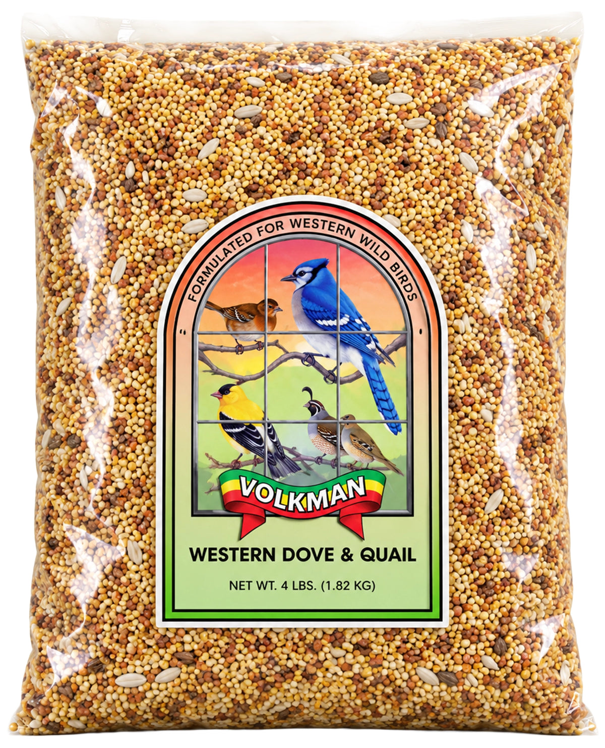 Front of Volkman Seed Company Western Delight Dove & Quail Wild Bird Food 4-lb