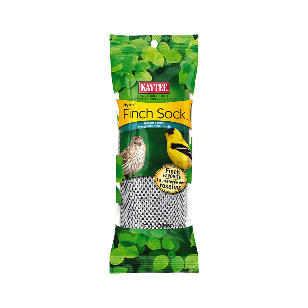 Kaytee Wild Bird Food Nyjer Finch Sock Instant Feeder 13-oz, Kwik Pets