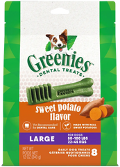 Greenies Sweet Potato Dog Dental Treats Large 12-oz 8 Count