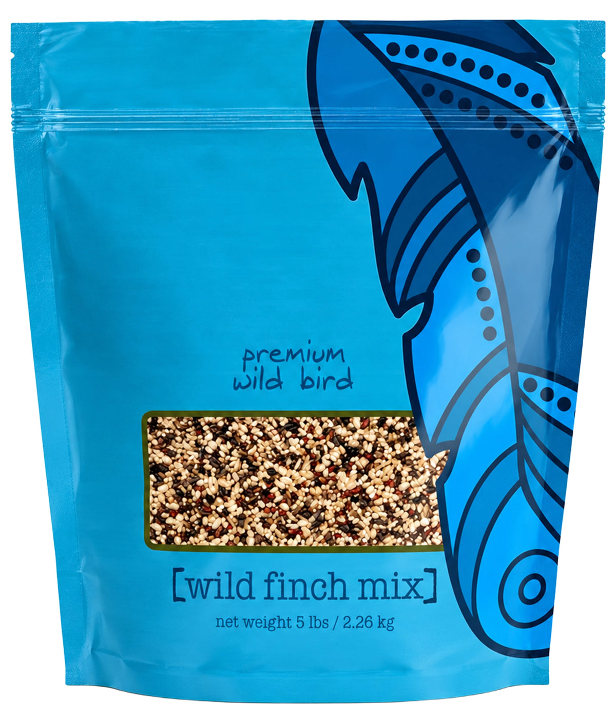 Front of Volkman Seed Company Premium Finch Mix Wild Bird Food 5-lb