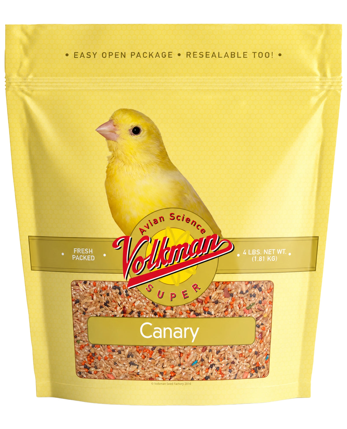 Front of Volkman Seed Company Avian Science Super Canary Bird Treat 4-lb