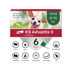 Elanco K9 Advantix II 6-Month Supply Topical Flea, Tick & Mosquito Treatment & Prevention for Small Dogs 4-10 lbs
