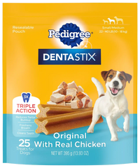 Pedigree DENTASTIX Dog Dental Treat Original with Real Chicken 25 Count