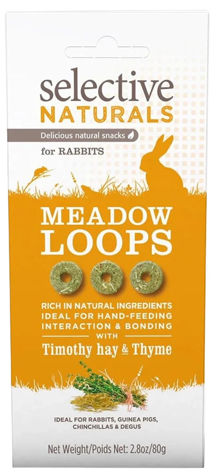 Front of Science Selective Meadow Loops with Timothy Hay & Thyme Rabbit Treats 2.8-oz