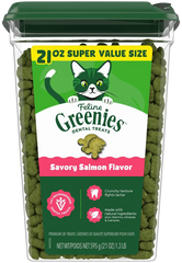 Greenies Feline Savory Salmon Adult Cat Dental Treats 21-oz