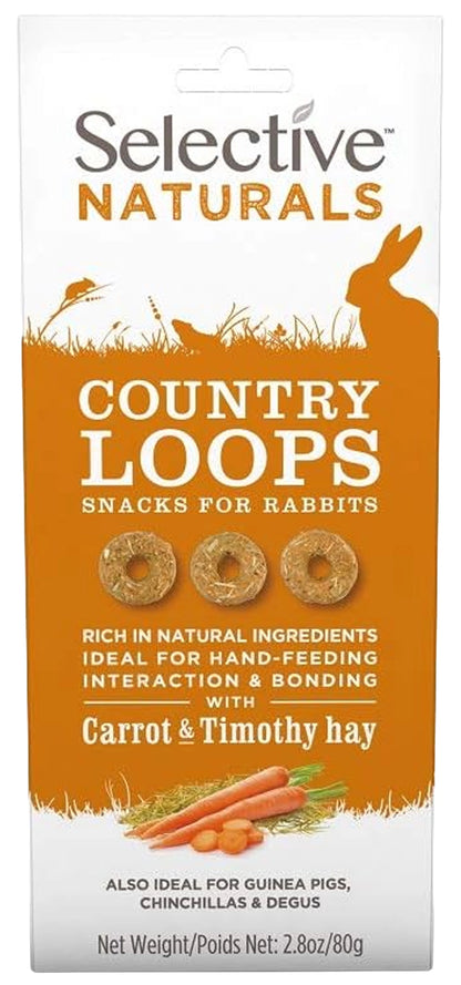 Front of Science Selective Naturals Country Loops with Carrot & Timothy Hay Rabbit Treats 2.8-oz