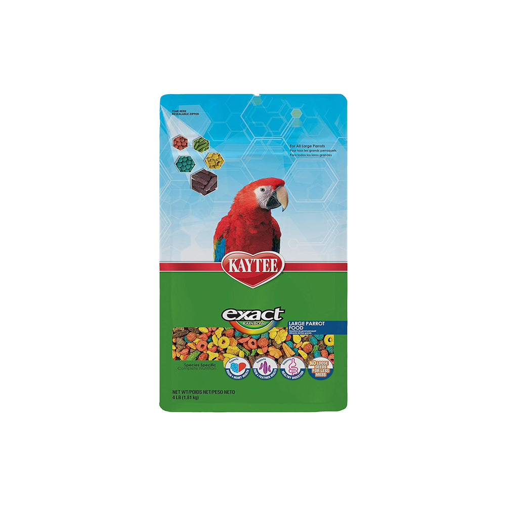 Front of Kaytee Exact Rainbow Large Parrot Food 4-lb