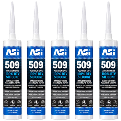 Front of ASI Black Aquarium Silicone Sealant Cartridge 10.2-oz 5 Pack