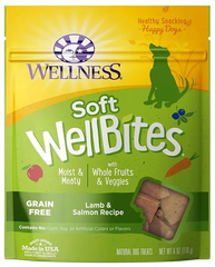 Wellness Soft WellBites Grain-Free Natural Dog Treats Lamb & Salmon 6-oz