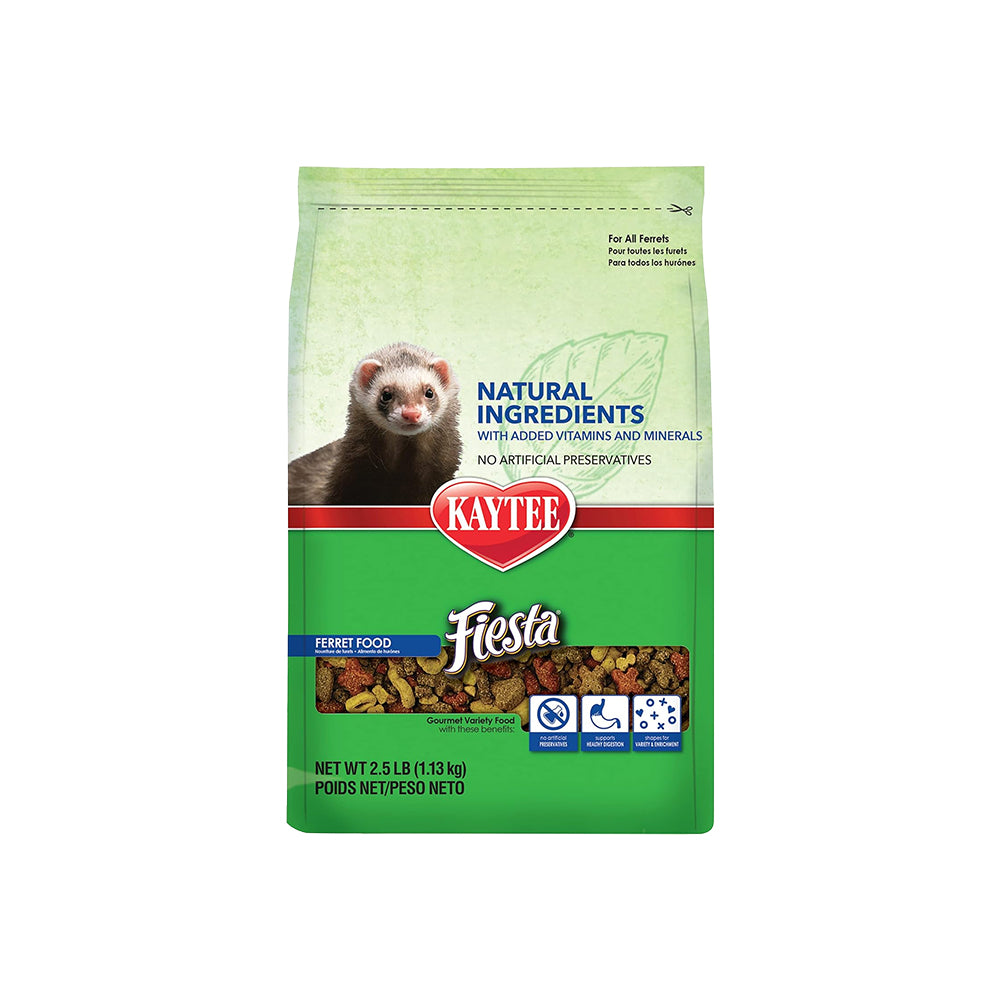 Front of Kaytee Fiesta Ferret Food 2.5-lb