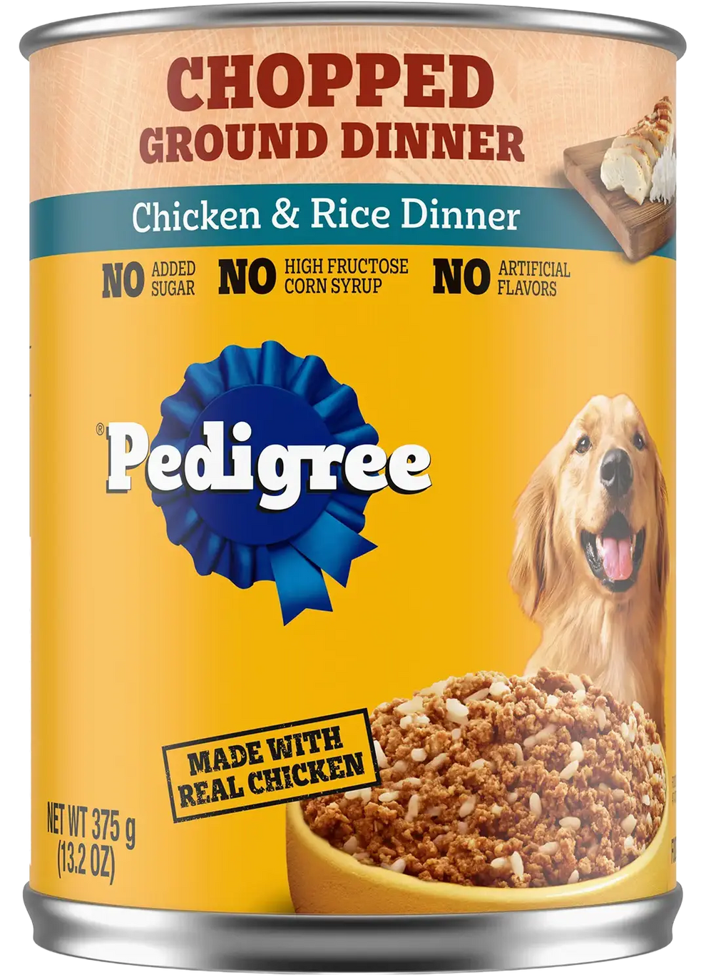 Pedigree Chopped Ground Dinner Adult Wet Dog Food Chicken & Rice 13.2-oz