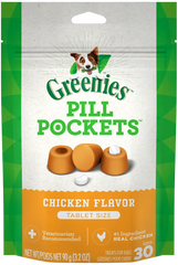 Greenies Tablet Pill Pockets Dog Treats Chicken 3.2-oz 30 Count
