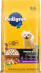 Pedigree Complete Nutrition Tender Bites Small Breed Adult Dry Dog Food Chicken & Steak 3.5-lb