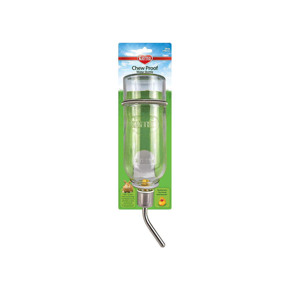 Kaytee Chew-Proof Water Bottle Clear 26-oz, Kwik Pets