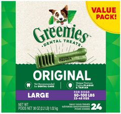 Greenies Original Dog Dental Treats Large 36-oz 24 Count