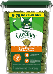 Greenies Feline Oven Roasted Chicken Adult Cat Dental Treats 9.75-oz