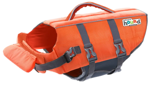 Front of Outward Hound Granby Ripstop Dog Life Jacket Orange Small