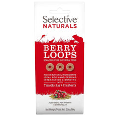 Science Selective Berry Loops with Timothy Hay & Cranberry Guinea Pig Treats 2.8-oz