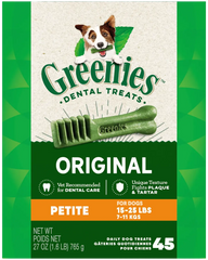 Greenies Original Dog Dental Treats Petite 27-oz 45 Count