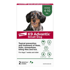 Elanco K9 Advantix 2-Month Supply Topical Flea & Tick Treatment & Prevention for Small Dogs 4-10 lbs