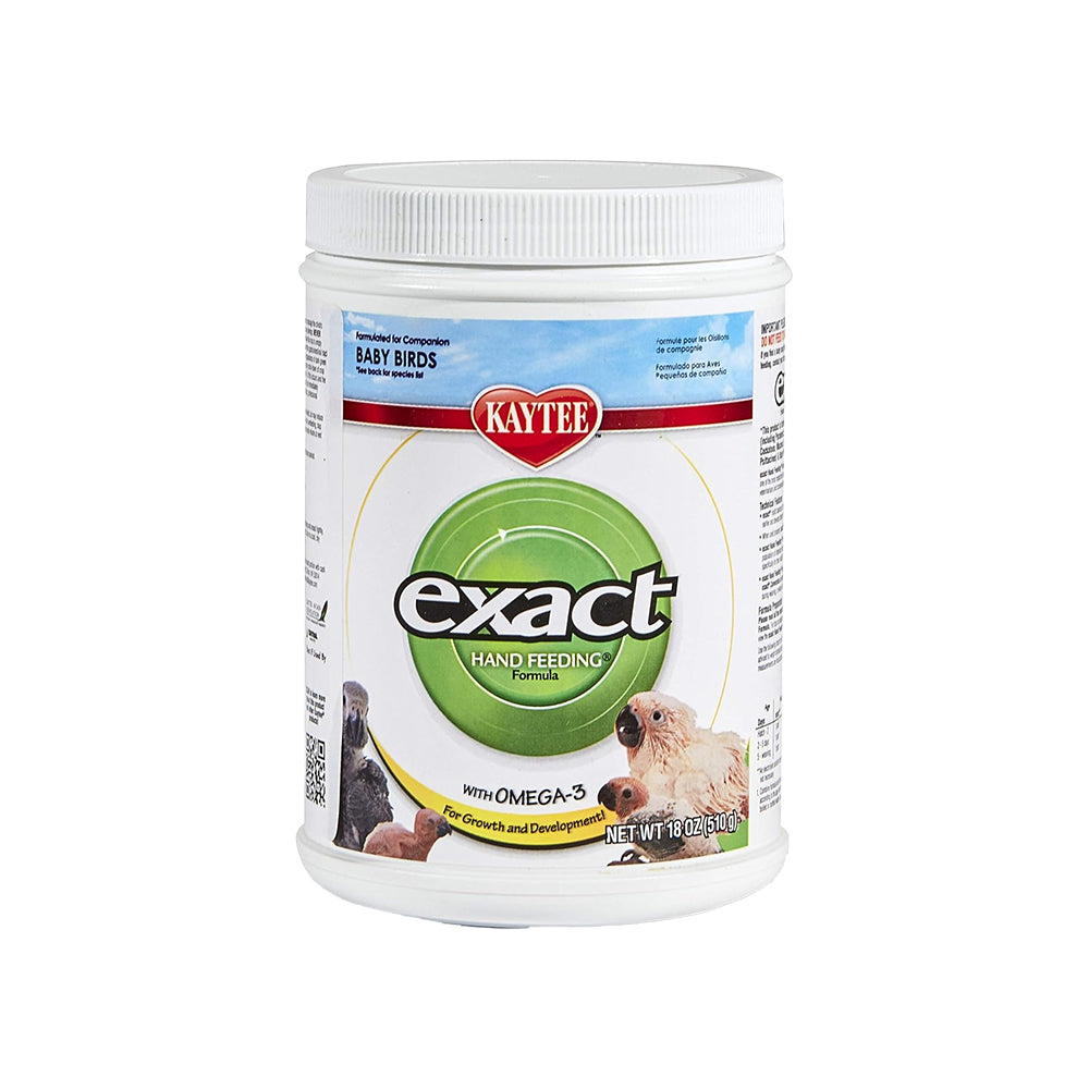 Front of Kaytee Exact Handfeeding Formula for Baby Birds 18-oz