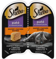 Sheba Perfect Portions Pate Wet Cat Food Savory Chicken 2.6-oz