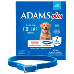 Front of Adams Plus Flea & Tick Blue Collar for Dogs Large