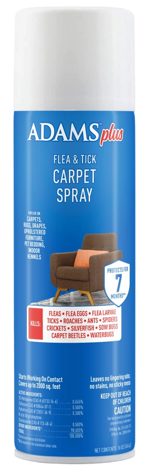 Front of Adams Plus Flea & Tick Carpet Spray for Indoor Use 16-oz
