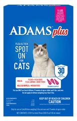 Adams Plus Flea & Tick 3 Month Supply Spot On for Cats & Kittens Over 5-lb