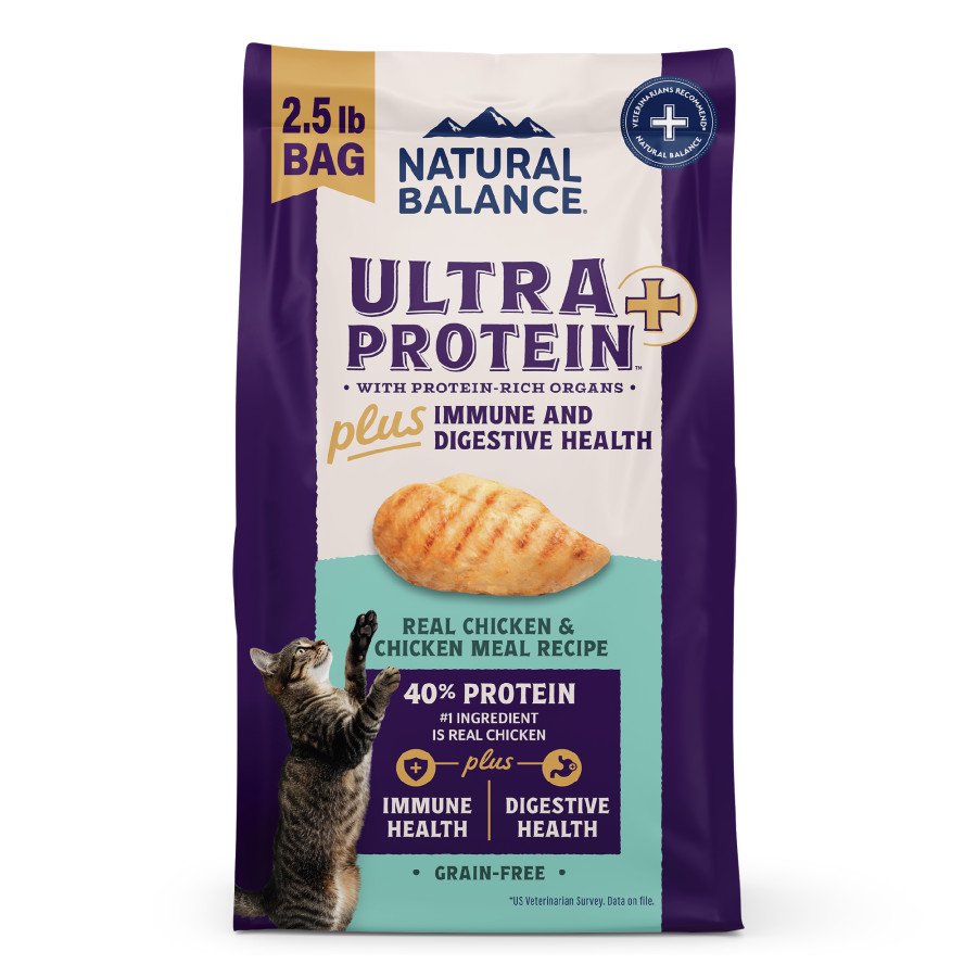 Natural Balance Ultra Protein Plus Immune & Digestive Health Dry Cat Food Real Chicken & Chicken Meal 2.5-lb