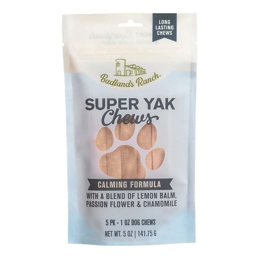Badlands Ranch Super Yak Chews Calming Formula Dog Treats 5 Count 5-oz, Kwik Pets