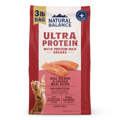 Natural Balance Ultra Protein Dry Cat Food Real Salmon & Chicken Meal 3-lb
