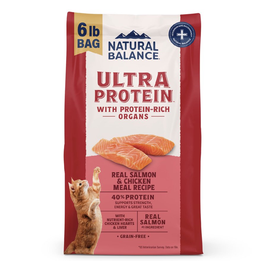 Natural Balance Ultra Protein Dry Cat Food Real Salmon & Chicken Meal 6-lb