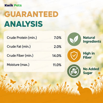 Guaranteed Analysis of Science Selective Meadow Loops with Timothy Hay & Thyme Rabbit Treats 2.8-oz