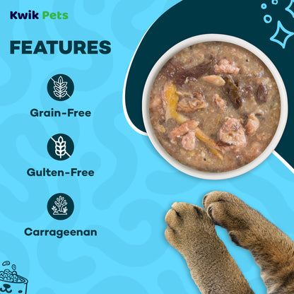 Features of Weruva B.F.F. OMG Duck & Tuna Lots-O-Luck! Dinner in Gravy Wet Cat Food 2.8-oz