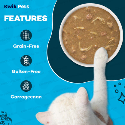 Features of Weruva B.F.F. OMG Chicken Cloud 9 Dinner in Gravy Wet Cat Food 5.5-oz