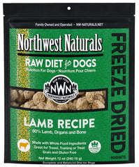 Northwest Naturals Freeze Dried Raw Diet Dog Food Lamb Recipe 12-oz