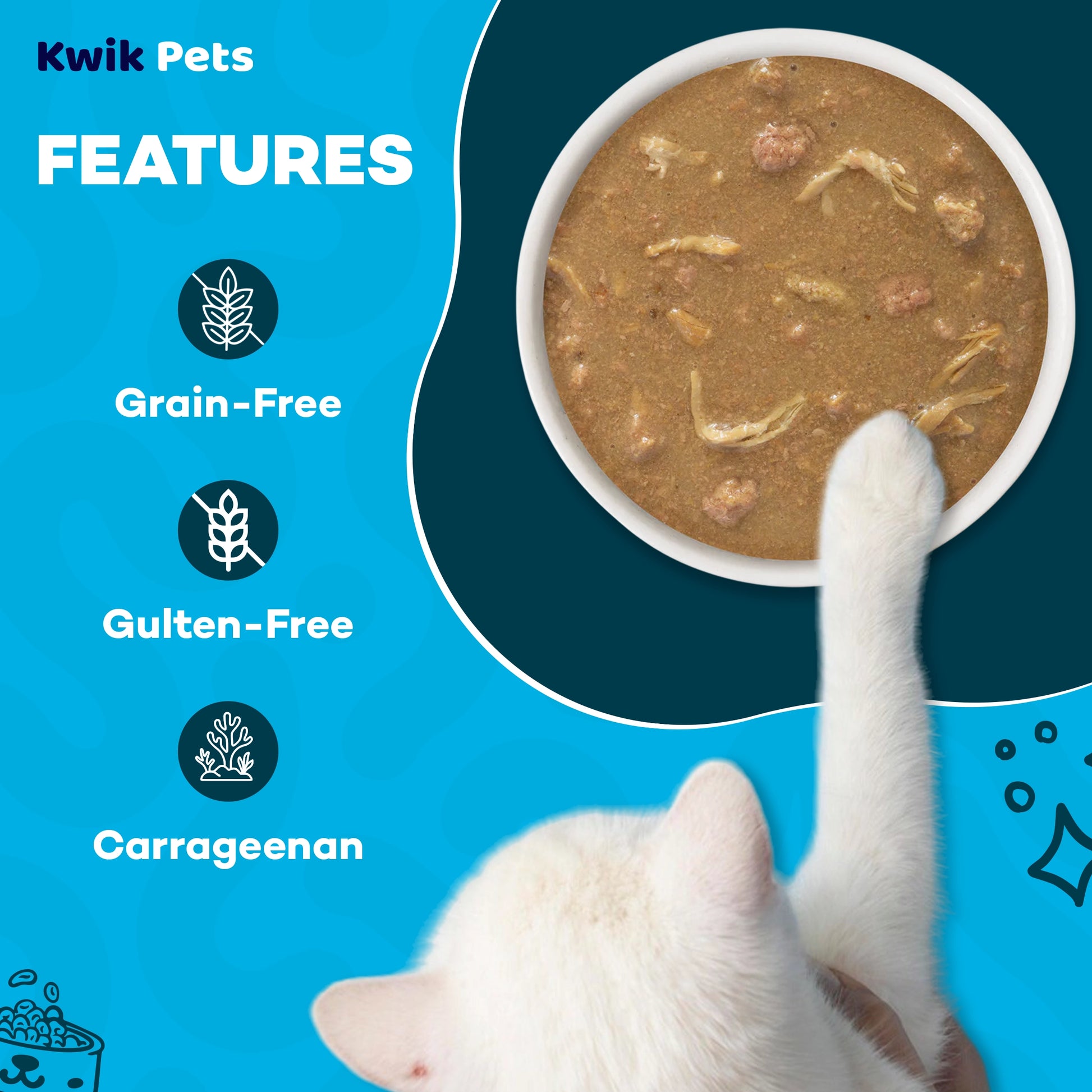 Features of Weruva B.F.F. OMG Chicken Cloud 9 Dinner in Gravy Wet Cat Food 5.5-oz