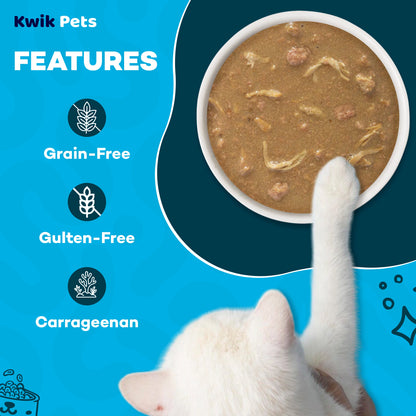Features of Weruva B.F.F. OMG Chicken Cloud 9 Dinner in Gravy Wet Cat Food 5.5-oz