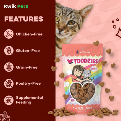 Feature of Weruva B.F.F. Toodzies Crunchy Salmon Cat Treats 2-oz