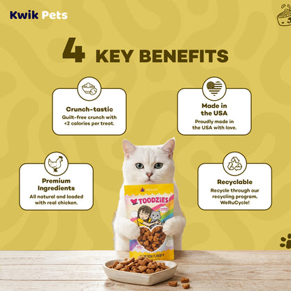 Key Benefits of Weruva B.F.F. Toodzies Crunchy Chicken Cat Treats 2-oz
