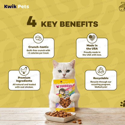 Benefits ofn Weruva B.F.F. Toodzies Crunchy Chicken Cat Treats 2-oz